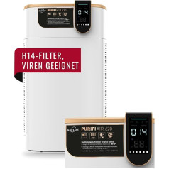 PURIFIAIR.620 Premium Air Purifier for Allergy Sufferers with H14 HEPA Air Filter, 1 Air Purifier for 100 m³ Smoking Room & Apartment, Against 99.995% Pet Hair & Odours, Mould, Pollen, Dust &