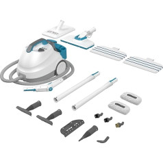 BLACK+DECKER Steam Ultra 2300 W Pressure Steam Cleaner (with 4 Bar Steam Pressure, Eliminates 99% of All Household Germs, Removable Tank and Low Heating Phase, Includes 14 Pieces; Accessories)