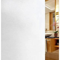 VeloZenith Window Film, Opaque from Outdoor Window Film, Self-Adhesive, Anti-UV Privacy Screen, Frosted Glass Film, Self-Adhesive, without Adhesive, for Bathroom, Bathroom, Business, Living Area (60 x
