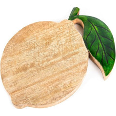 Logbuch-Verlag Lemon Decorative Tray Wooden Tray Decorative Plate Table Decoration Wedding Summer 28 x 22 x 2 cm
