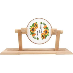 RoseFlower Embroidery Hoop Stand Size Adjustable Embroidery Stand, Embroidery Hoop Holder Made of Wood, 360 Degree Rotatable Cross Stitch Embroidery Frame, DIY Craft Embroidery Sewing Tools