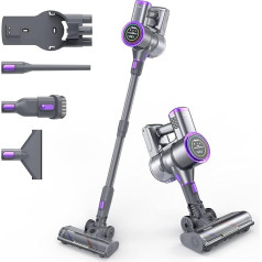 Cordless Vacuum Cleaner, 450 W 33 kpa Stick Vacuum Cleaner with 120,000 RPM Brushless Motor, 55 Minutes Removable Battery, Self-Standing Handheld Vacuum Cleaner with Anti-Winding Brush