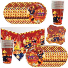 Party Tableware Accessories Theme Party Birthday Decoration Plates Cups Napkins + Table Cloths Suitable for up to 20 Children