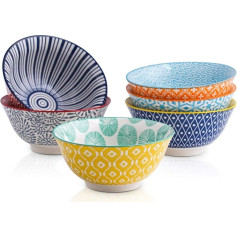 Selamica Porcelain Ice Cream Bowls Set of 6 Small Bowls Ceramic Bowls for Dessert Ice Cream