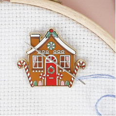 Needle Minder Gingerbread House for Cross Stitch Sewing Embroidery Craft Accessories Enamel Magnet