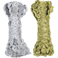 Edging and Embellishments for Sewing 25 m x 2 Rolls Wave Braid Edge for Curtains