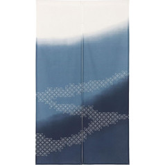 Door Curtain W33.5 x L59 Tapestry Japanese Noren Blur (Blue)