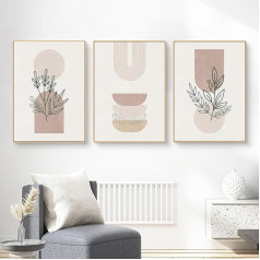Bohemian Canvas Pictures, Modern Abstract Poster Set, Art Wall Pictures for Living Room, Bedroom, No Frame (A, 3 x 50 x 70 cm)