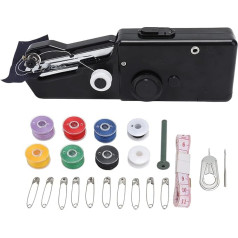 Hand Sewing Machine, Portable Mini Electric Sewing Machine, Easy to Use and Smoothing Seams, for Beginners Sewing Clothing (Black)