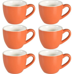 homEdge Mini Pro Espresso Cup, 85.0g/90ml, Tiny Coffee Cups, Demitasse for Espresso, Tea Orange