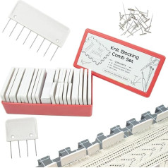 Fyearfly Knitted Blocking Combs Set, Curved Knitting Blocking Combs, with 25 Comb Needles and 100 T-Needles, Knitting Accessory Set for Knitting, Crochet and Craft Projects
