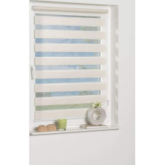 K-home Double Roller Blind Klemmfix Tensioned No Drilling Required Beige Polyester 65 x 150 cm