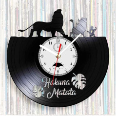 Wall Clock Modern Vinyl Record Wall Clocks The Lion Clock Wall King Without Ticking Noises Wall Clock Children Silent Decoration Living Room Kitchen Clock Bathroom Clock Bedroom 12 Inch