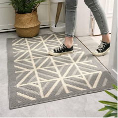 Indoor Door Mat 49.6x80.9 cm Dirt Trapper Non Slip Absorbent Entrance Rug Resistant to Dirt Welcome Mat Low Profile Interior Front Washable Kitchen Garage