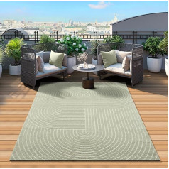 Mia's Zoey Rugs, High-Quality Living Room Bedroom Rug, Green, 80 x 250 cm, Polypropylene