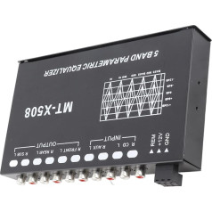 Car Stereo Equalizer, Car Audio Equalizer Adjustable 5-Band Precision EQ Tuning Crossover Graphical Amplifier Equalizer