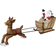 SLOCME Aquarium Santa Claus on Sleigh Decorations - Aquarium Christmas Landscape Decoration Create Festive Atmosphere