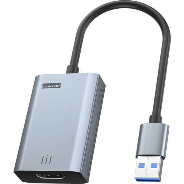 USB to HDMI Adapter for MacBook Air/Pro/Mini, 1080P@60Hz USB to HDMI for Mac, Supports Mirror/Expansion Mode, Multi Display Video Adapter, Compatible with Windows 7, 8, 10/MacOS10.15