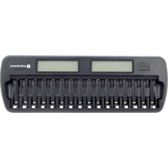 EverActive Charger for 16 AAA AA Batteries Fast Charge – 4 Hour Battery Set, LCD Display, Refresher Mode, Car Adaptor, Model: NC-1600