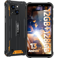 OUKITEL WP32 Android 13 Outdoor Mobile Phone 12GB + 128GB (1TB Expandable) Rugged Smartphone Without Contract 5.93 Inch HD+ Construction Site Mobile Phone 20MP + 5MP Camera 4G Dual SIM,