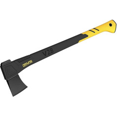 LX-V28 Axe, Length 71 cm, Outdoor Axe for Garden, Firewood, Building, Chopping, Survival, Camping, Hatchet with Ergonomic Handle, Lightweight Fibreglass Composite Design, with Protective Cover