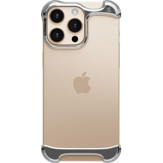 iPhone 16 Pro Case - Minimalist Drop Protection Shockproof Aircraft Grade Aluminum Dual Layer Shock Absorption Scratch Resistant Slide-On Lightweight 360° Protection