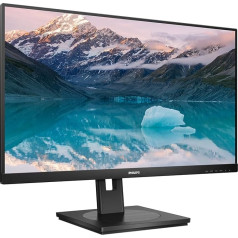 Philips 242S9JML 24 Inch Full HD Monitor, Height-Adjustable, Loudspeaker, 1920 x 1080, 75 Hz, VGA, DVI, HDMI, DisplayPort, USB Hub, Black