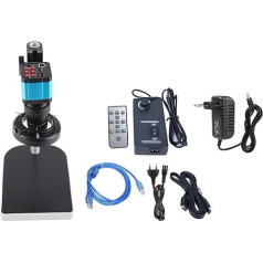 Microscope Camera, 14MP CMOS HDMI HD LED Digital Industrial Camera Set, USB 2.0, 1920 x 1080, High Resolution Video Recorder Support 64GB TF Card, OSD, Remote Control for Shapes