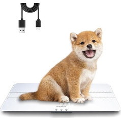 Digital Pet Scales 10g High Accuracy Pet Scale for Dogs and Cats with 3 Weighing Units Tare/Hold Function Baby Scales for Pets Tempered Glass USB Cable Large