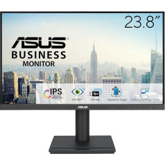 ASUS Business VA24DQFS - 24 Inch Full HD Monitor - Frameless, Ergonomic, Adaptive Sync, EPEAT Gold - 100 Hz, 16:9 IPS Panel, 1920 x 1080 - DP, HDMI, D-Sub, USB Hub, Speaker