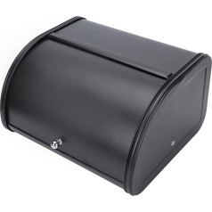 Tomaibaby Metal Bread Bin Stainless Steel Bread Bin Kitchen Bread Box Bread Box Storage Container with Roll Lid