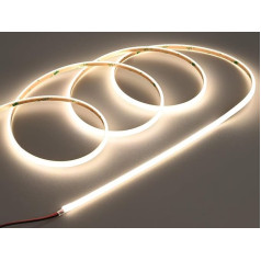 TOPAI Ultra Slim 5 x 3 mm Neon LED Strip 5 m Waterproof 4000 K Natural White 24 V Three Sides 180° Lighting Self-Adhesive CRI>90 320LED/M Spot-Free Flexible and Cuttable (Strips Only)
