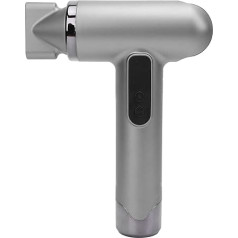 Hair Dryer, 100,000 rpm, Portable Rechargeable Hair Dryer, 200 W, Quick Drying Hair Dryer with Nozzle for Home, Travel, Outdoor (Silver)