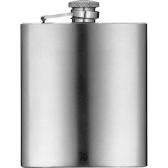 WMF Manhattan Hip Flask, Cromargan Matte Stainless Steel, Height 13 cm, Volume 200 ml