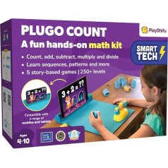 Shifu - Plugo Count - Math Game with Stories and Puzzles | Ages 5-10 Years, Interactive Mint Toy | Educational Gift for Boys & Girls (App-based)