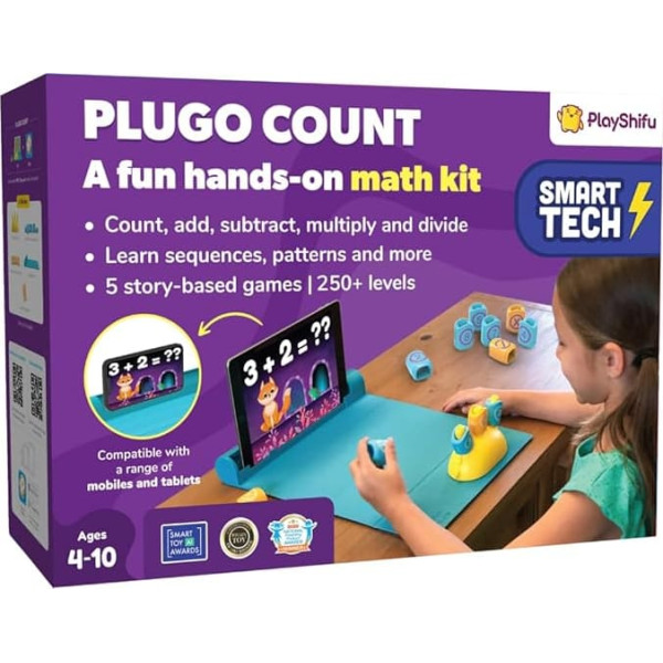 Shifu - Plugo Count - Math Game with Stories and Puzzles | Ages 5-10 Years, Interactive Mint Toy | Educational Gift for Boys & Girls (App-based)