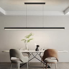 180 cm Dimmable, Modern LED Pendant Light, Kitchen Island Lights with 3000 K/ 4500 K/ 6000 K, 3 Colours Lights, 10%–100% Brightness Adjustable with Remote Control, for Dining Room, Office