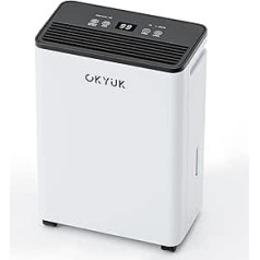 Electric Dehumidifier 12 L with Digital Humidity Display, Dehumidifier for Home 40 m² with Automatic Shut-Off