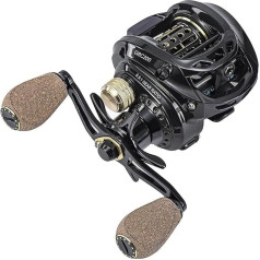 Angelrollen Angelrolle Doppelspule Angelköder Glattgussrolle Angelrolle Ultraleichte Kohlefaser Baitcasting Karpfenrolle (Color : Gold, Size : Right Hand)