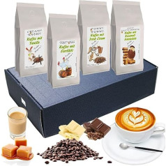 C&T Easter Coffee Gift Set with 4 x 200g Flavoured Roasted Coffees in Gift Box