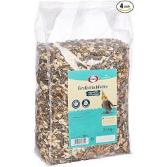Elles Large Parakeet Food 4 x 2.5 kg, Species-Appropriate, Natural Bird Food, with Millet, Sunflower Seeds and Hemp Seed, No Additives, Supports Health and Vitality