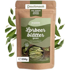 Laurel Leaves Dried Monte Nativo (250 g) - Laurel Ruled - Bay Leaves - Gently Dried and Aromatic Spices Ideal for Cooking and Seasoning - Intesive Aroma and Taste