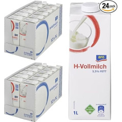 Arroo H-milk low-fat milk, %3.5 fat, 1000 ml, pack of 24