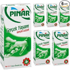 Mit, Pufai Grocery, Pınar Langlekker Vollmilch 1000 Mililiter x 6 Stück