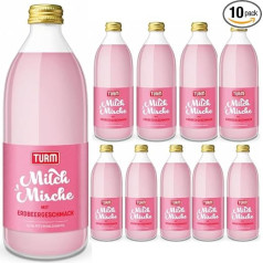 Turn Milk Mixing Drink with Strawberry Flavour 500 ml x 10 Pieces