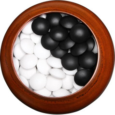 Double Convex Ceramaic Go Game 10 mm Thickness Stones Set Tiles for Classic Strategy Baduk/Weiqi/Gobang