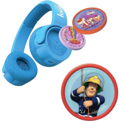 Kekz Starter Set Premium Blue: Biscuit Earphones Including Fireman Sam, Cookie Crew Radio Play & Wunderkekz (Headphones for Children, Travel Headphones for on the Go and at Home)