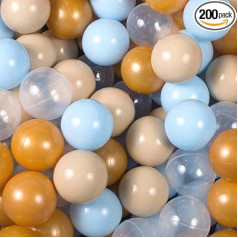 Meowbaby 50/500 Balls for Children's Ball Pool, Plastic Balls, Diameter 7 Cm, Made in EU