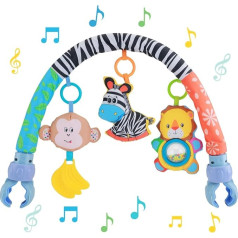 FPVERA Baby Toy 0-6 Months: Play Arch Pram Baby Arch Toy Car Seat Clip Play Arch Travel Sensory Toy Gift for Newborn Toddler 0 3 6 9 12 Months