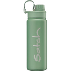 satch Drinking Bottle Made of Stainless Steel, BPA-Free, 0.5 L, Leak-Proof and Suitable for Carbonated Drinks, for Hot and Cold Drinks, Nordic Jade Green, Light Green